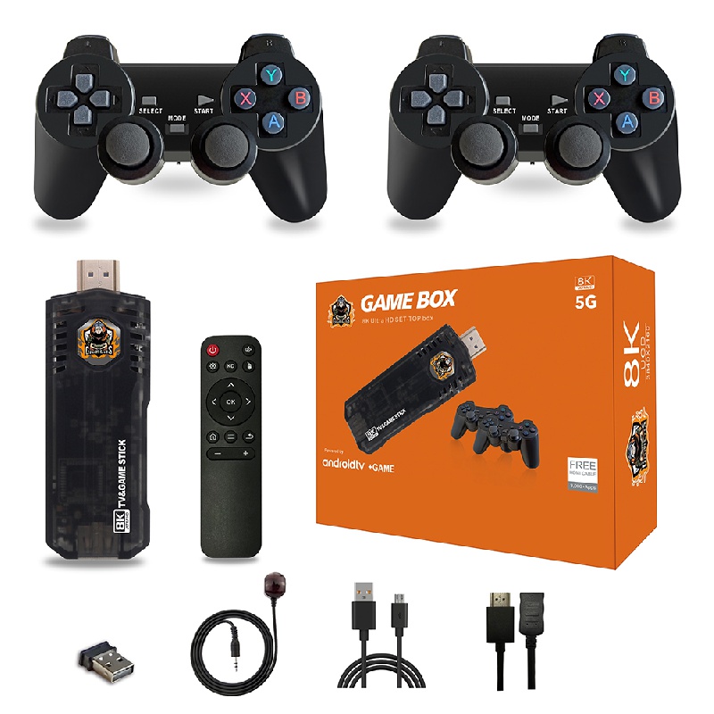 New Game Stick M8 64gb 4k Tv Output Wireless Controllers - Temu New Zealand