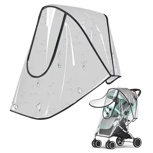Nouveau-né 4-en-1 bébé poussette pliable housse de pluie, protection  coupe-vent bébé siège auto voyage météo bouclier - Temu France