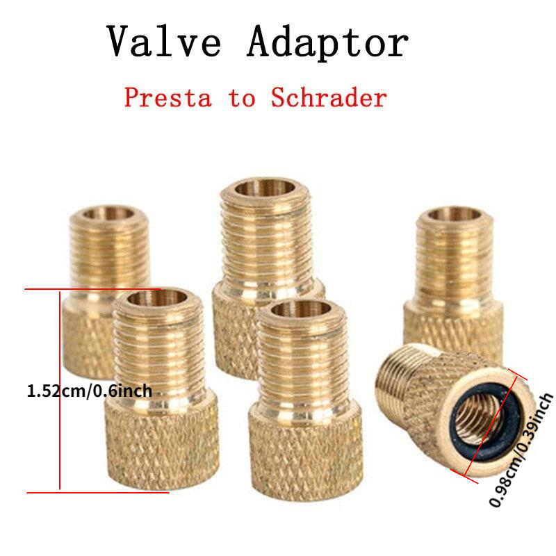 6/12 Pezzi Adattatore Valvola, Convertitore Pompa, Presta A Schrader  Adattatore Valvola In Rame, Accessori Per Biciclette