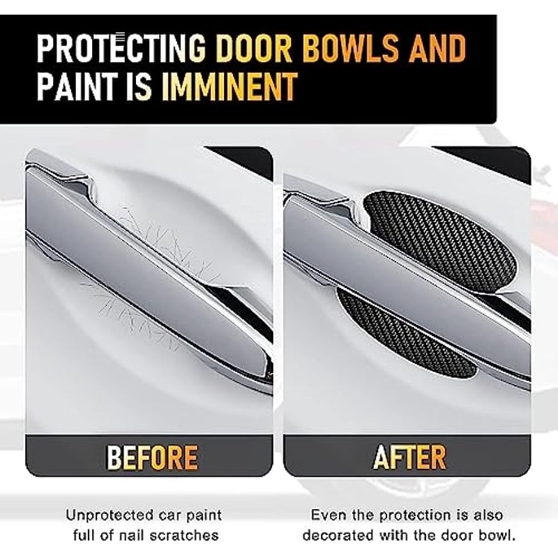 Car Door Handle Scratch Protectors Carbon Fiber Car Door - Temu