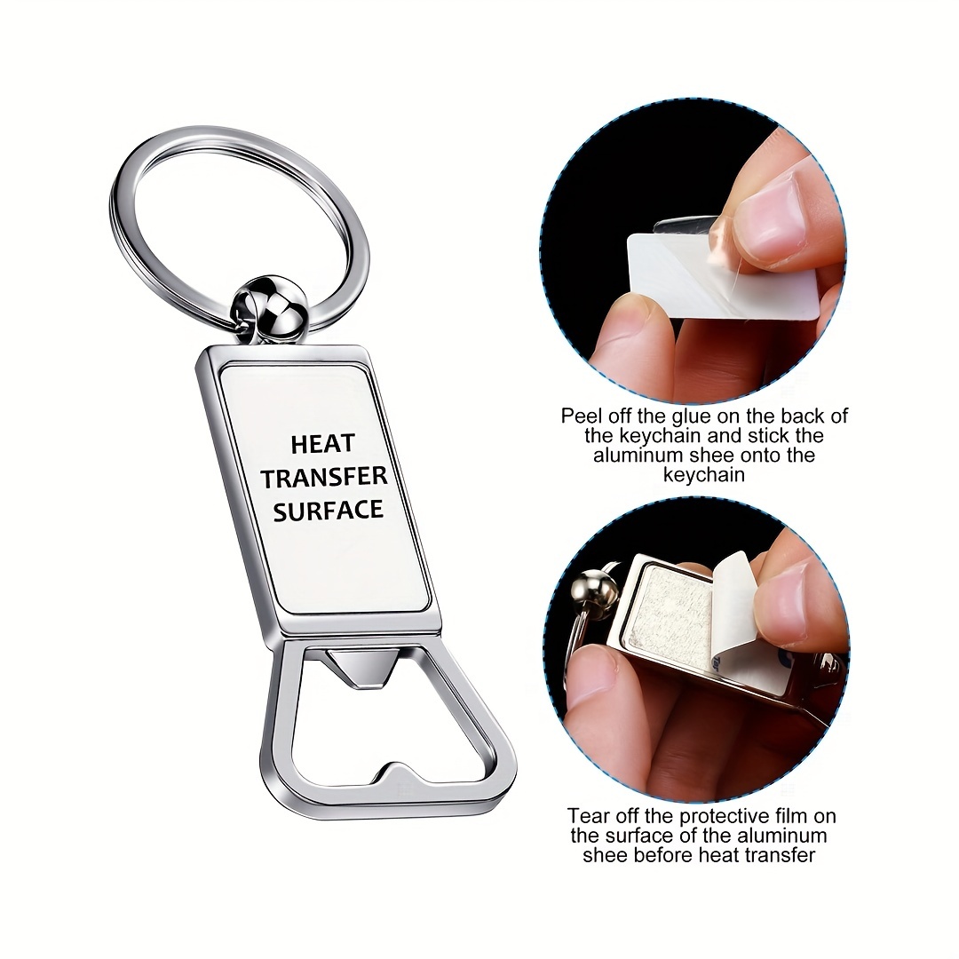 Sublimation Blank Key Ring Metal Blank Key Ring Sublimation - Temu