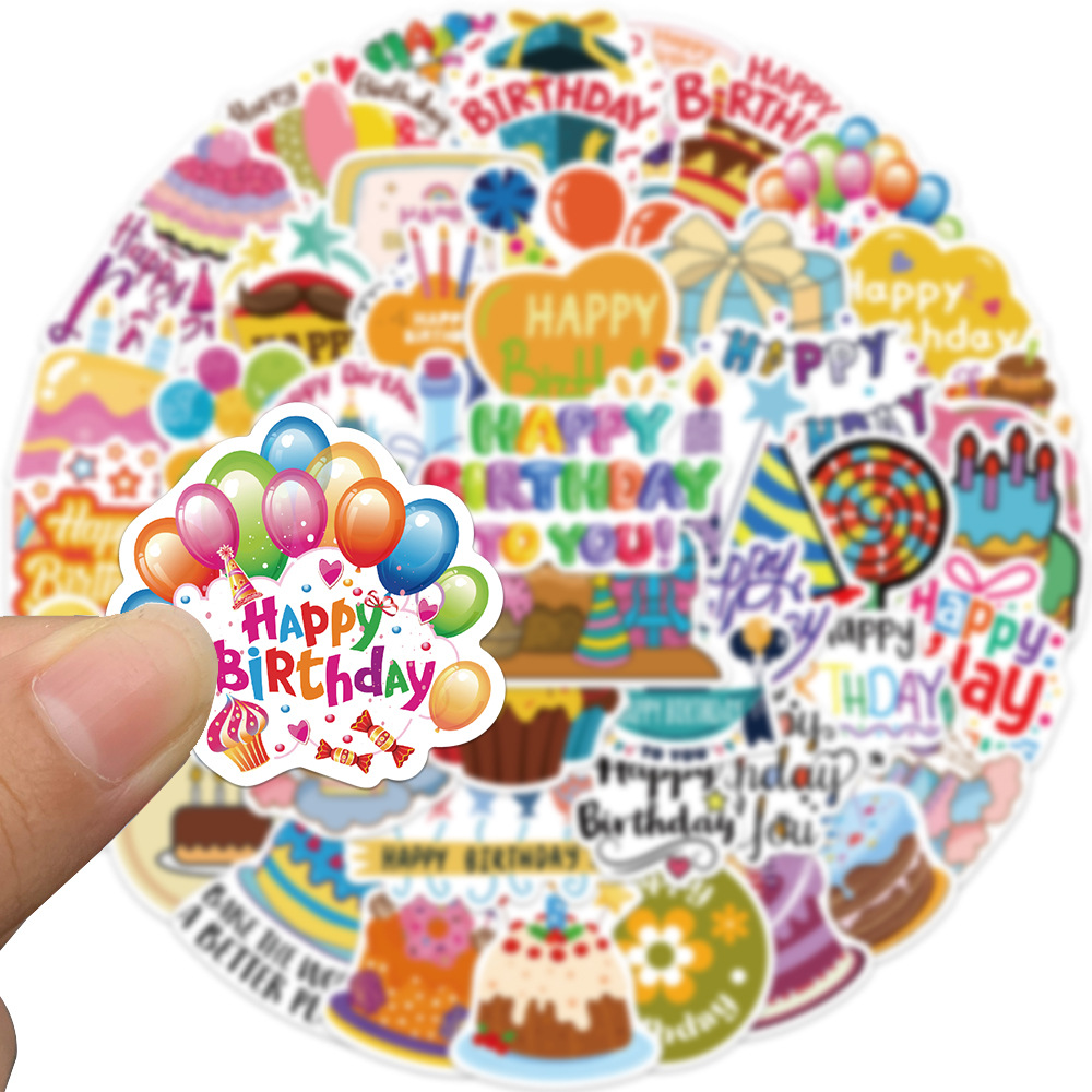 Happy Birthday Stickers Aesthetic Cartoon Stickers For - Temu