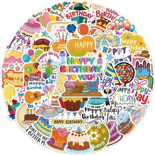 500 Stickers Happy Birthday Stickers Labels Office - Temu