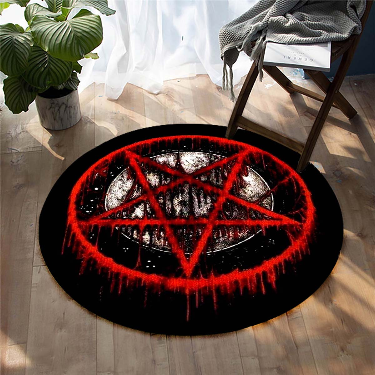 Halloween Bloody Satan Fleece Carpet Anti fatigue Kitchen - Temu