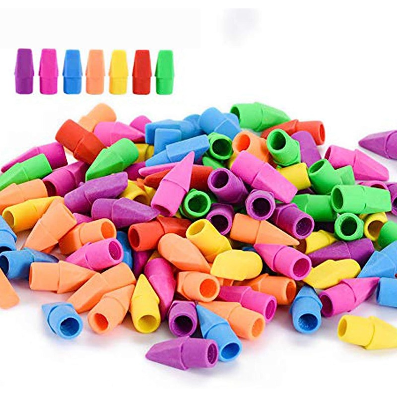 Eraser Caps, Pencil Top Erasers, Pencil Cap Erasers, Eraser Tops, Color  Pencif