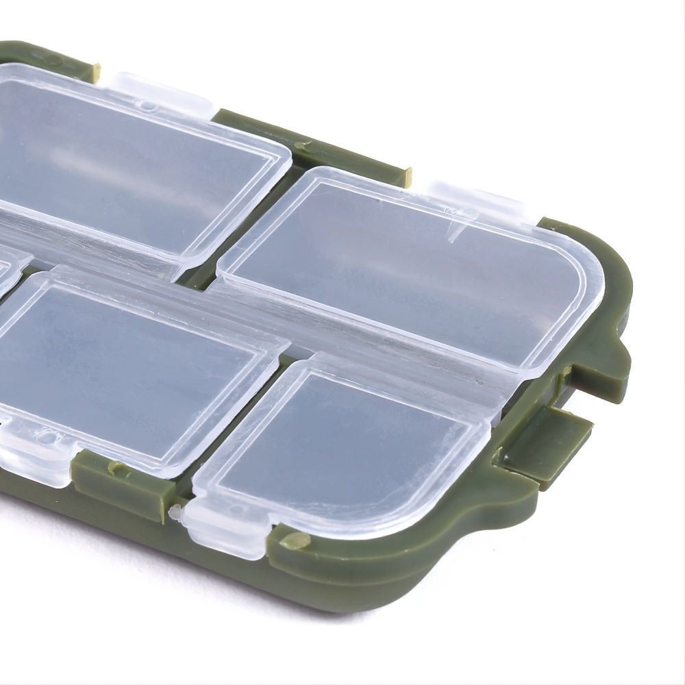 Mini Fishing Tackle Box 10 Clear Compartments Plastic - Temu