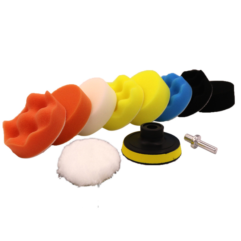 5pcs Car Polishing Kit - 3'' Buffing Wheel Pad, M10 Drill Connector, Waxing  & Paint Care For Auto Styling