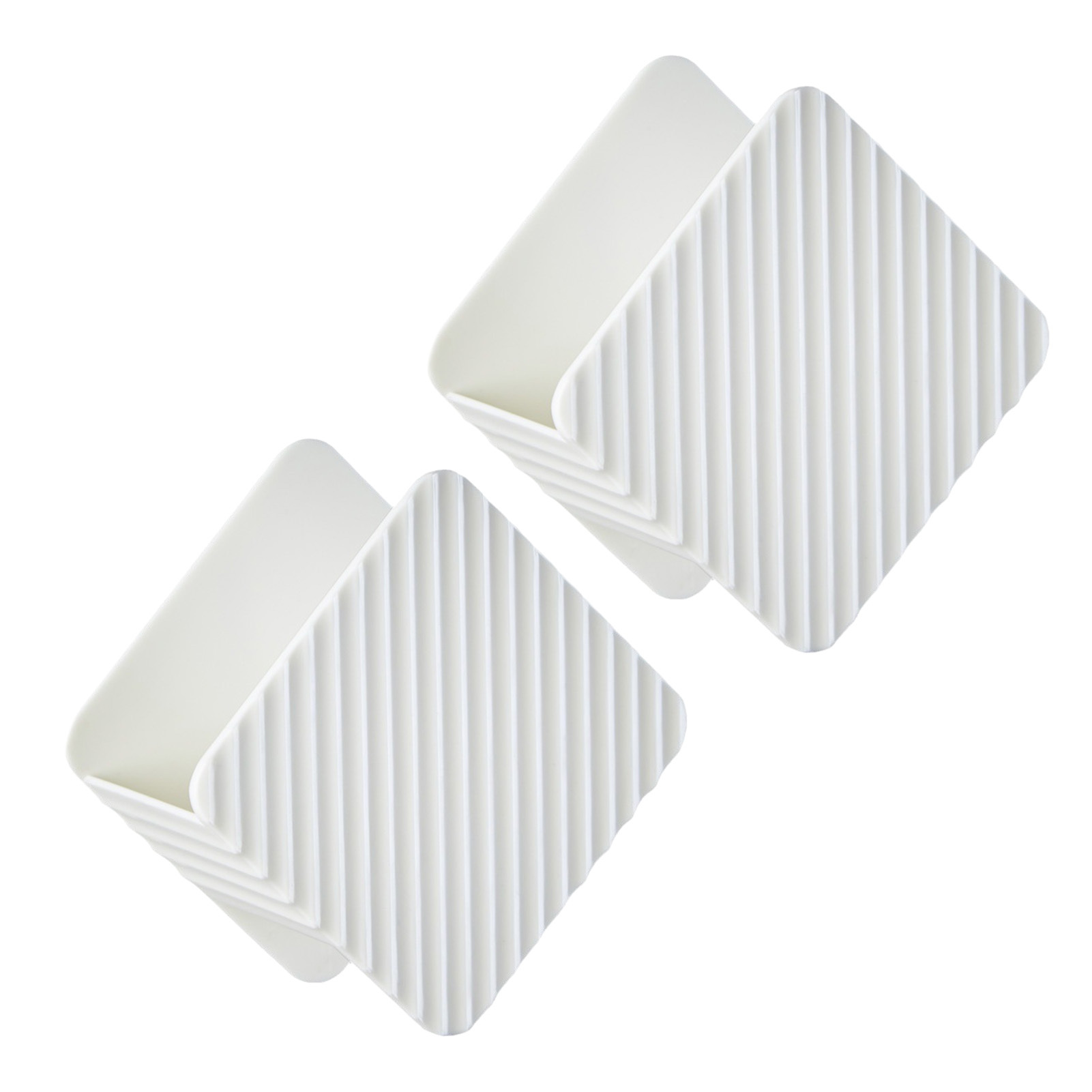 2pcs Open Bottom Kitchen Sink Drain Rack Self Adhesive Holder