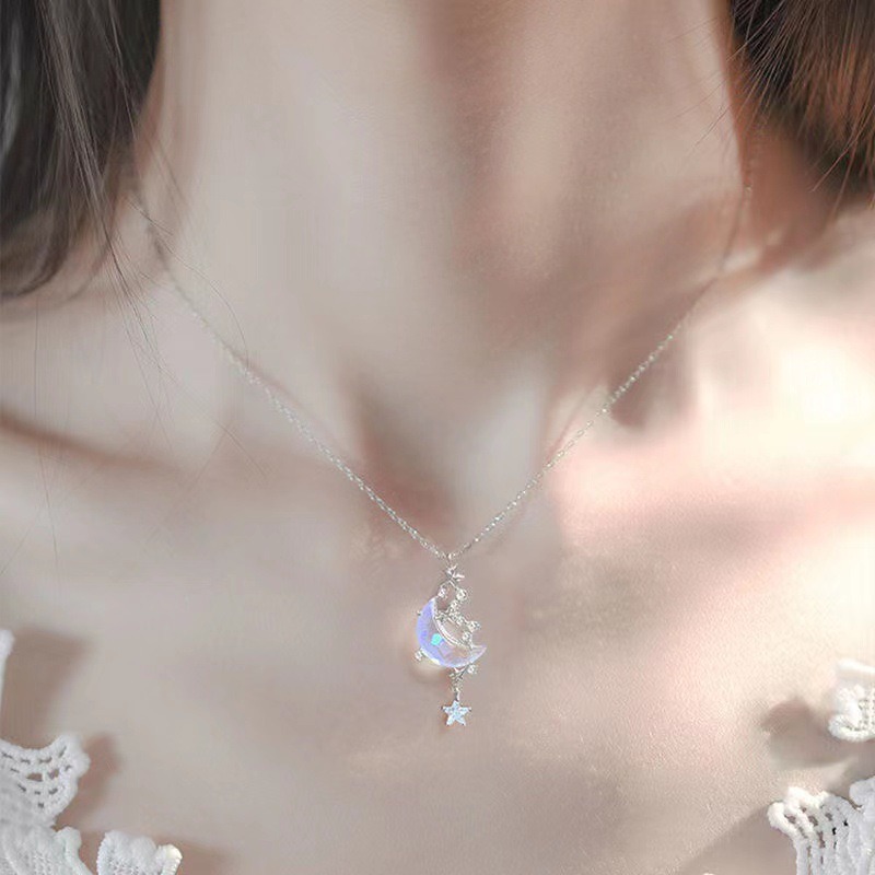 Moon Necklace For Girls Collarbone Chain Jewelry Girlfriends
