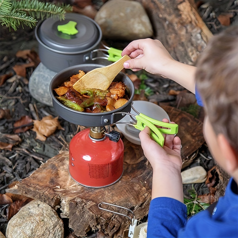 Portable Outdoor Camping Cookware Backpacking Hiking Cooking Pot Pans  Equipment