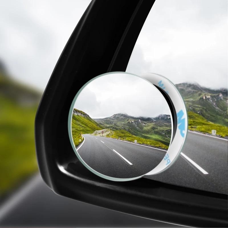 UGREEN 2PCS Car Mirror 360°HD Blind Sport Mirror Wide Angle Round Convex  Rearview Mirror Vehicle Parking Rimless Rear View Mirror