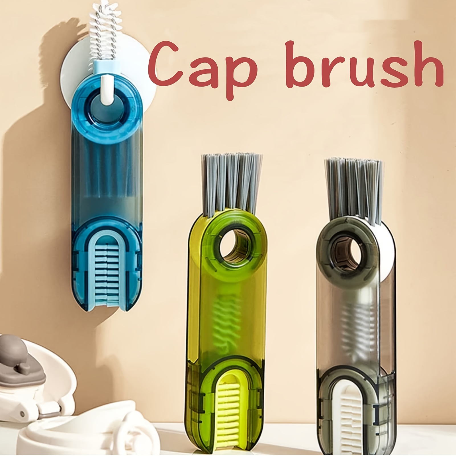 1 Bottle Cleaner Brush Multifunctional Brush Cup Crevice Mini Silicone  Cup-holder Cleaner Household Cleaning Tools - Temu