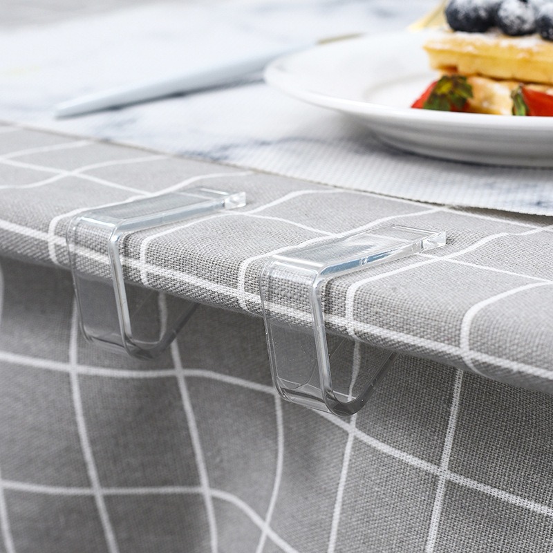 20 Pièces Pince Nappe Transparent, Pinces à Nappe en Plastique, Fixe Nappe  avec Clip à Ressort