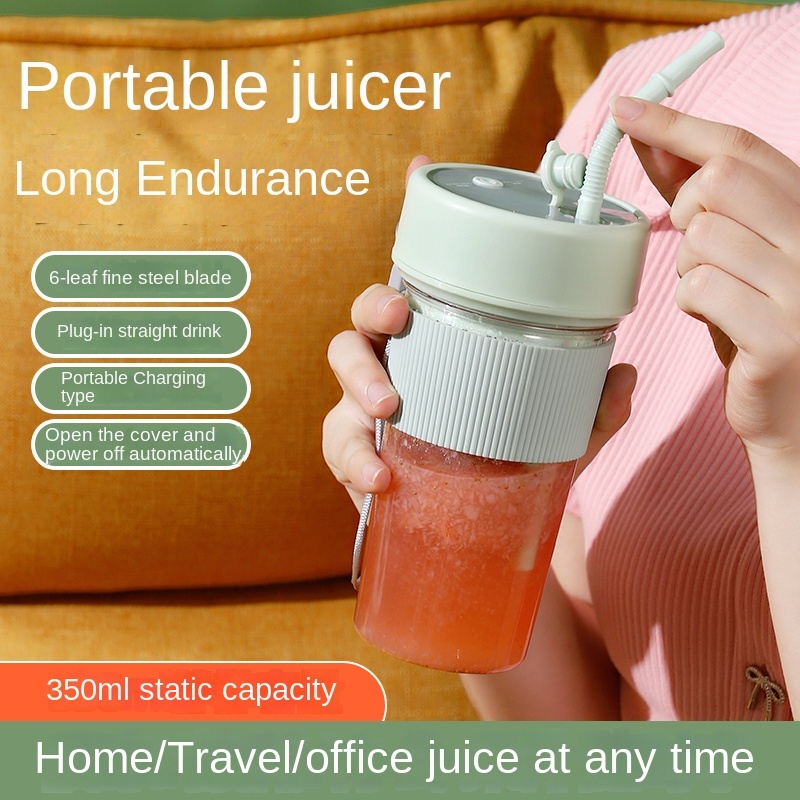 Straw Type, Juicing Cup, Portable Mini Juicer Straw Cup USB Rechargeab