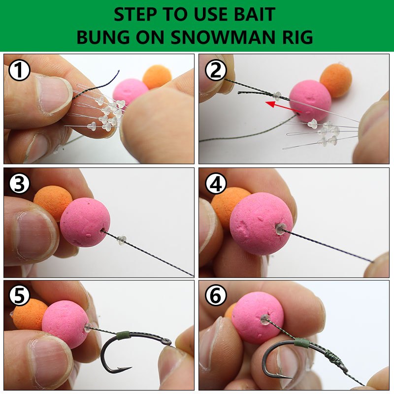 20pcs Mini Bait Bead Stopper, Carp Bait Holder, Fishing Tackle Accessories
