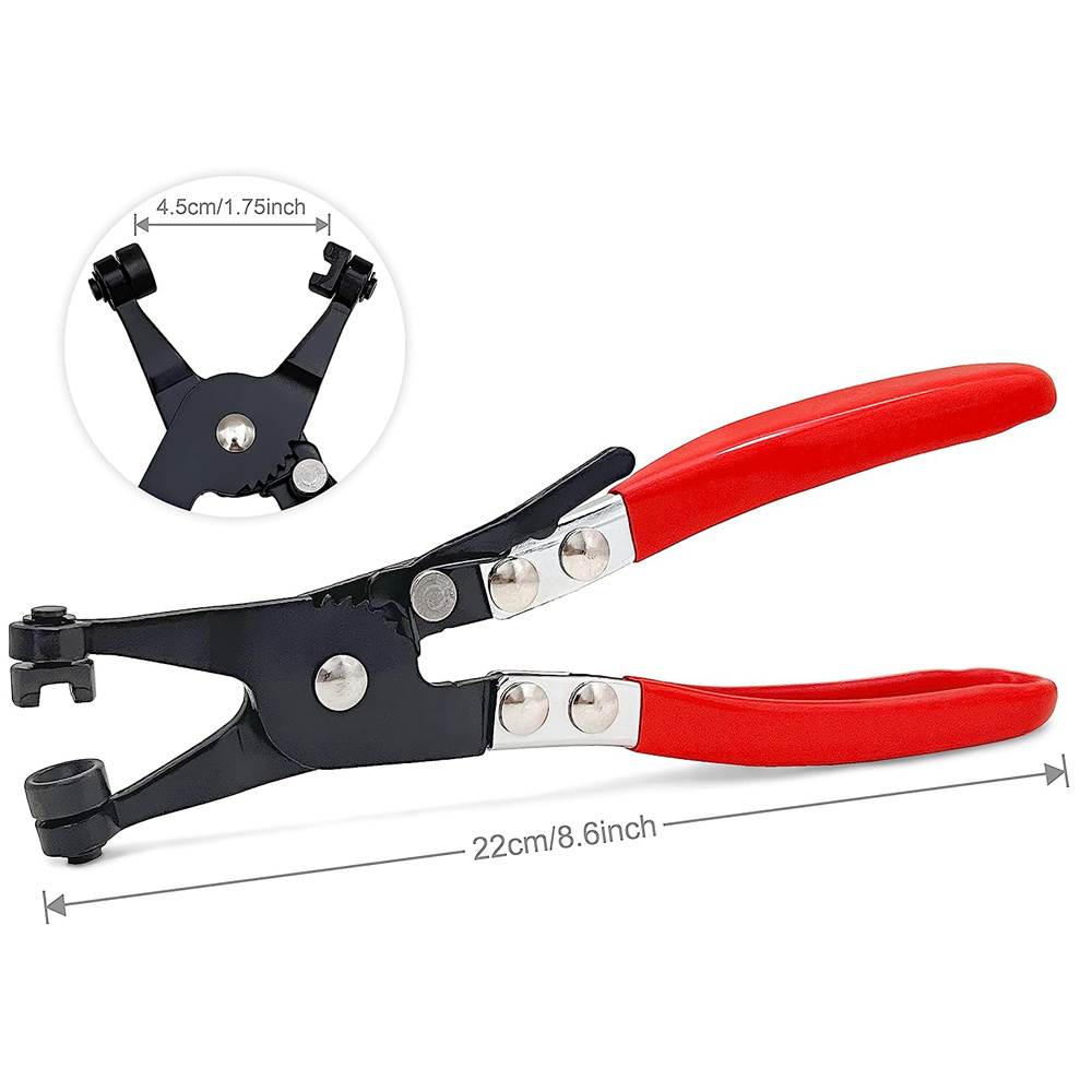 Mainpoint Hose Clamp Pliers Auto Repair Tool Swivel Flat Band for Removal and Installation of Ring-Type or flat-band Hose Clamps