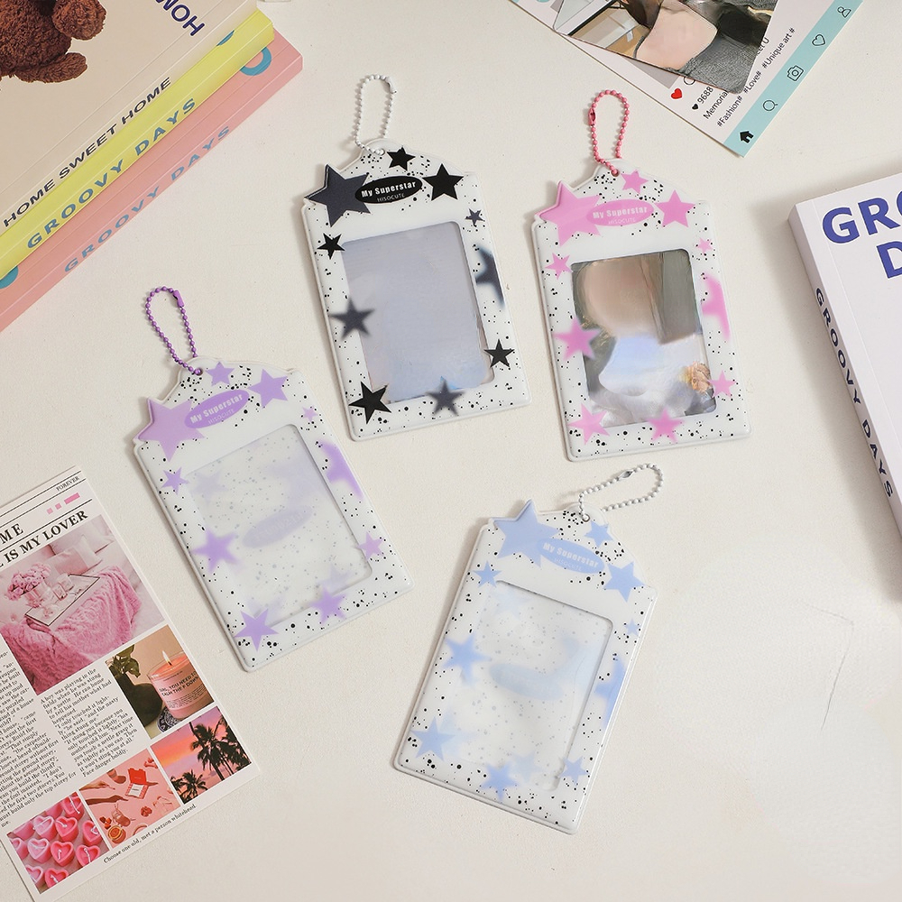 2 Inch Glitterphoto Album With Keychain Transparent Photocard Holder  Business Card Bag Holder 16 Pockets Cute Photo Album