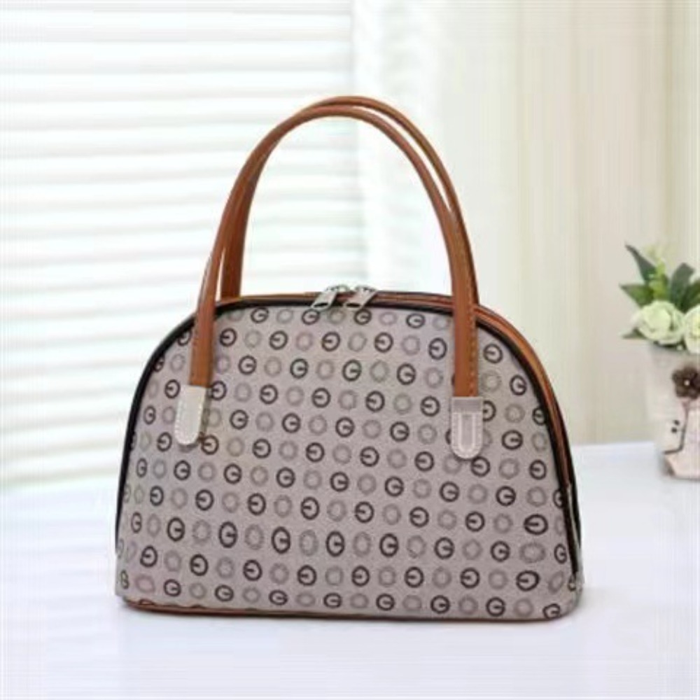 Vintage Geometric Print Dome Bag, Retro Pu Top Handle Satchel, Women's  Classic Handbag & Purse - Temu