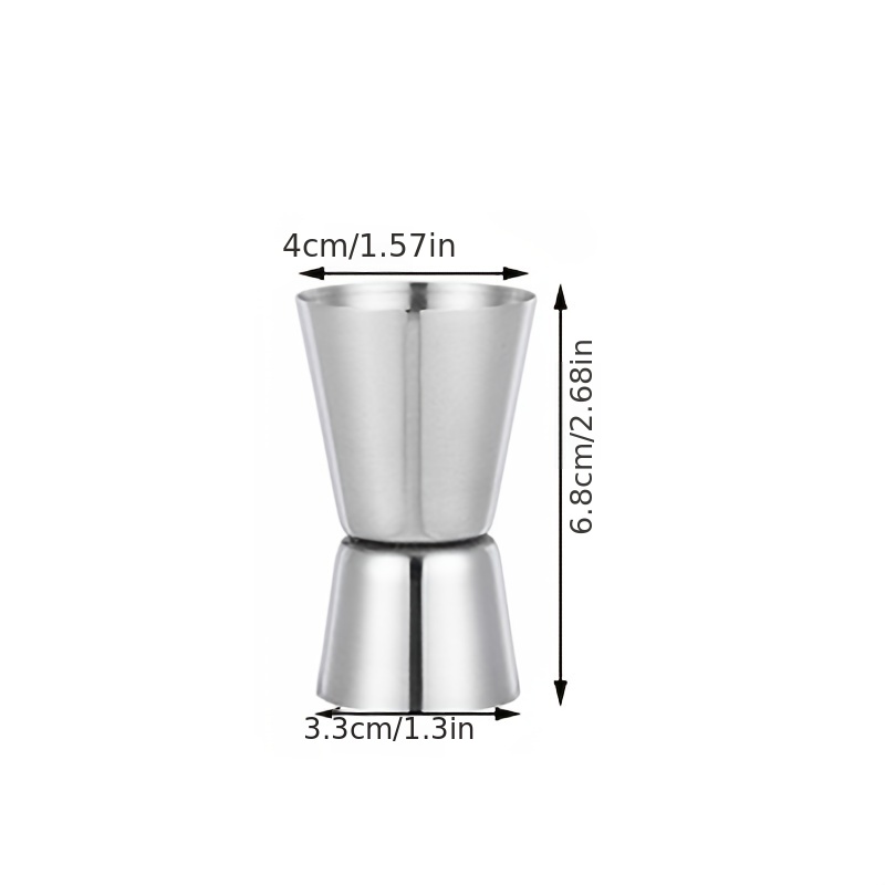 25/50ML Stainless Steel Cocktail Shaker Measuring Cup Double Cup