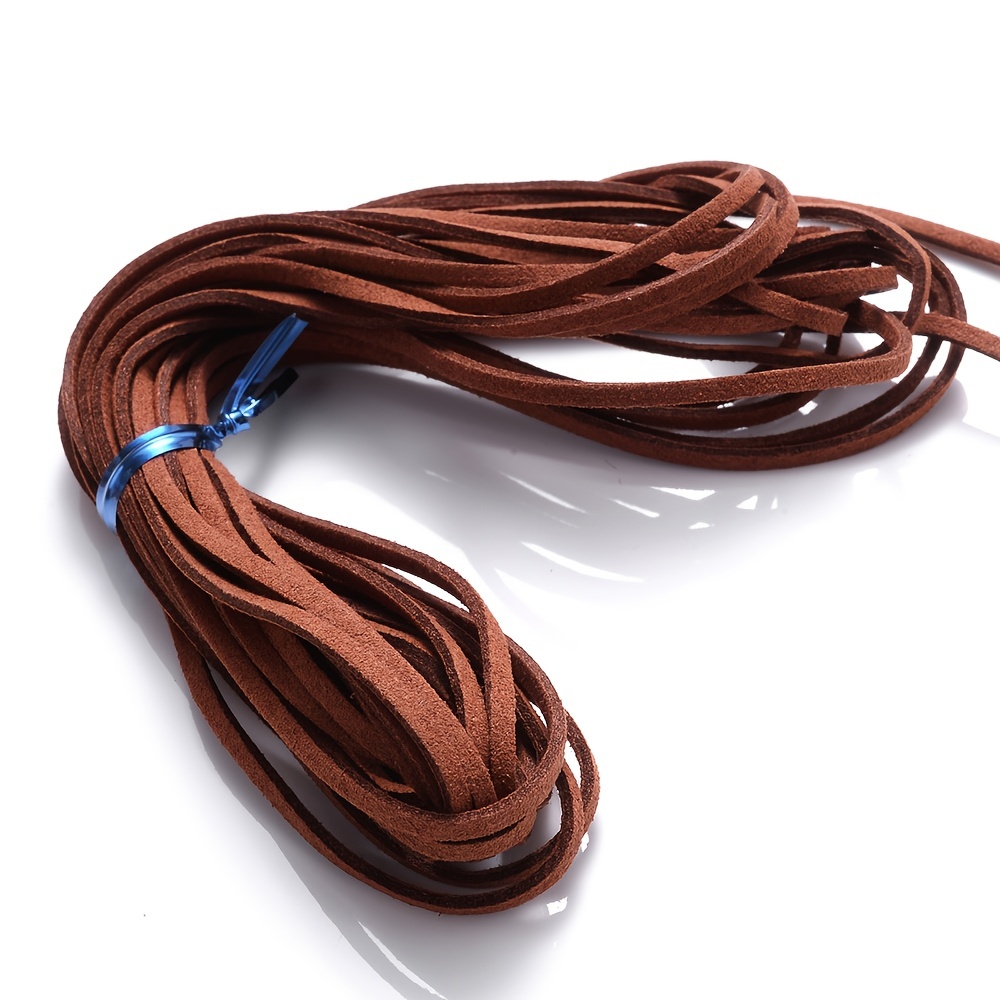 Suede Cord 100 Yard Flat Faux Leather Cord Necklaces - Temu