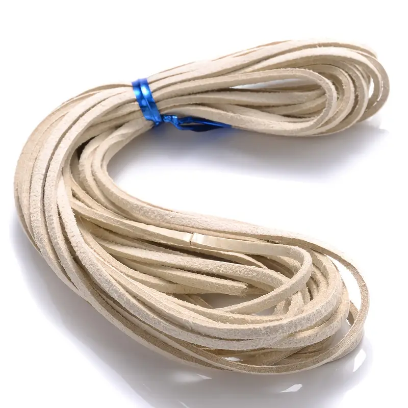 Flat Genuine Leather Cord Natural Leather Lacing Strip Cord - Temu