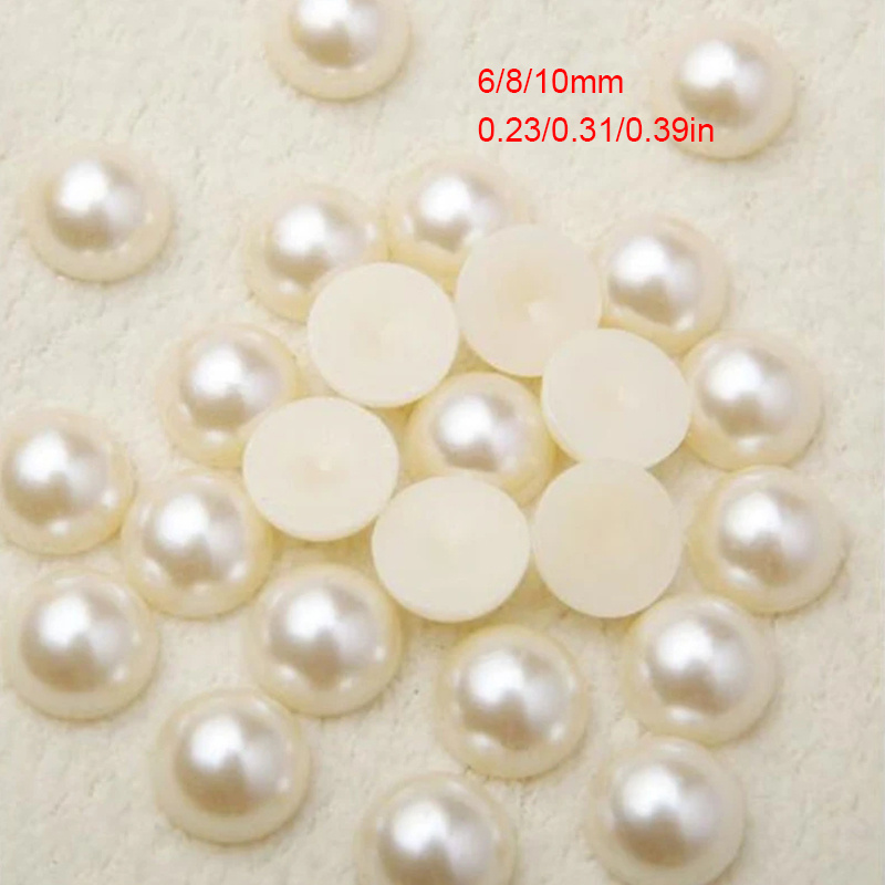 3mm-20mm Half round Pearls Acrylic Beads For Jewelry Making Craft Pearls  Clothing Accessories phone stickers Nail Art Diamonds