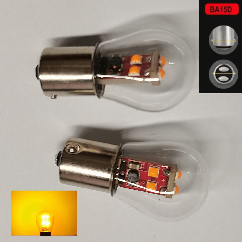  Ámbar 4 bombillas 1156 BA15S 23W intermitente intermitente  lámpara de filamento único : Herramientas y Mejoras del Hogar