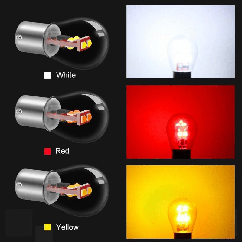 1Pc 1157 BA15D BAY15D 1156 BA15S P21W P21/5W Led Bulb 800LM Car Turn Signal  Lamp Reverse Brake Lights Red White Yellow 12V