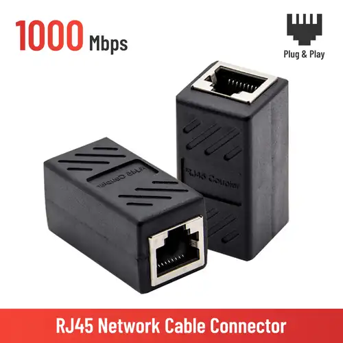 1 à 2 câble réseau Ethernet LAN femelle adaptateur répartiteur connecteur  double ports adaptateur coupleur 8P8C câble extender LAN plug connecteur  réseau - Temu Belgium