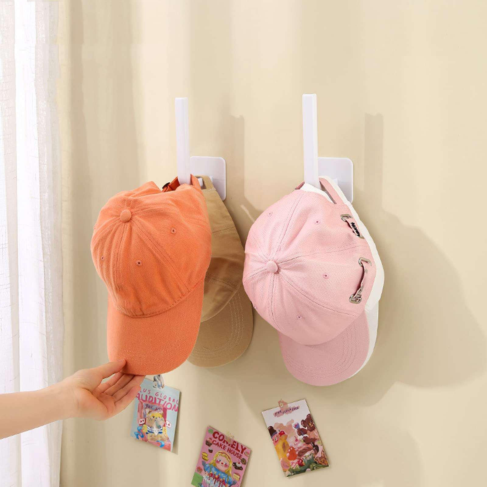 Hanging Hat Organizers for Baseball Cap Felt Storage Holders