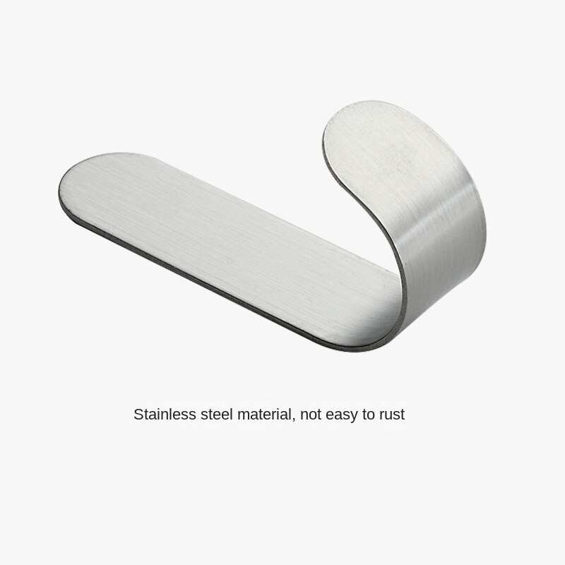 5pcs Stainless Steel Adhesive Hooks Kitchen Single Hanger Hook