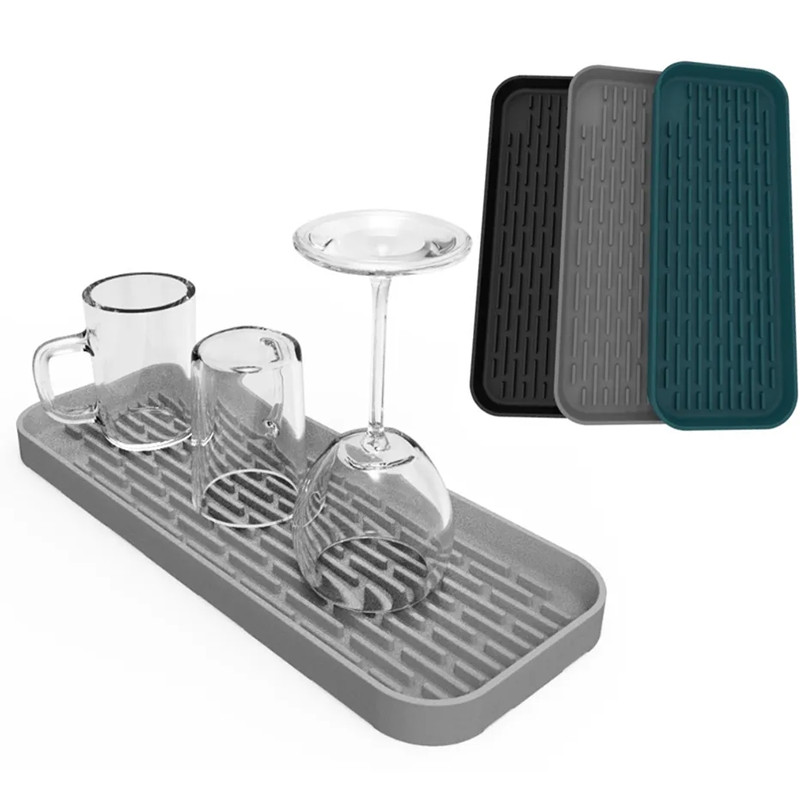 Silicone Dish Drying Mat, 8.5x6 Under Sink Drain Pad Heat