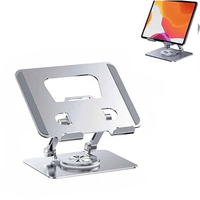 Base Girevole 360° Antiscivolo per Monitor Tablet Laptop in Alluminio