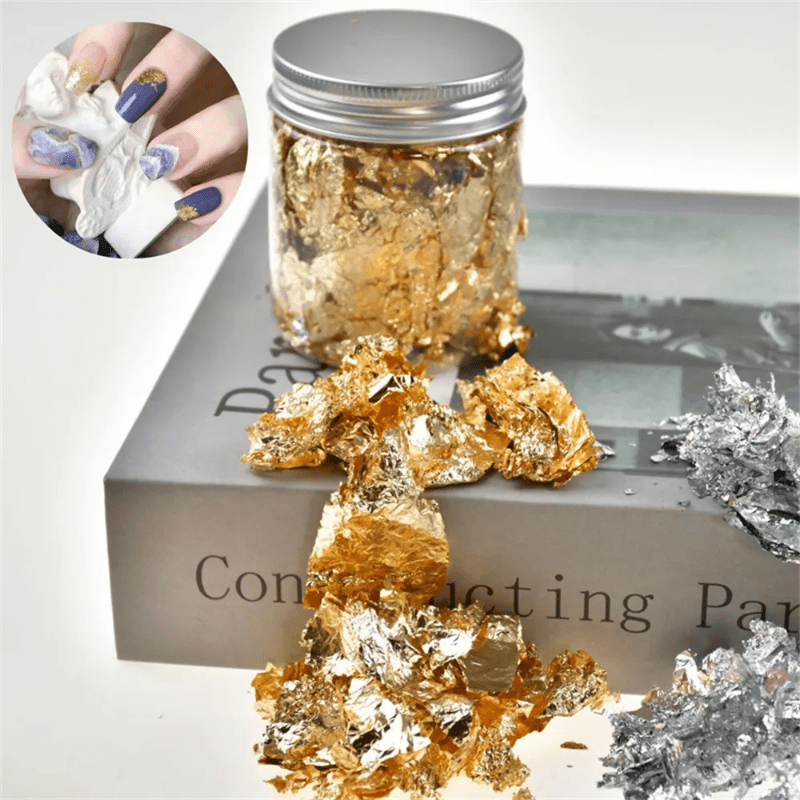 Gold Foil Flakes For Resin Paxcoo Imitation Gold Foil Flakes - Temu