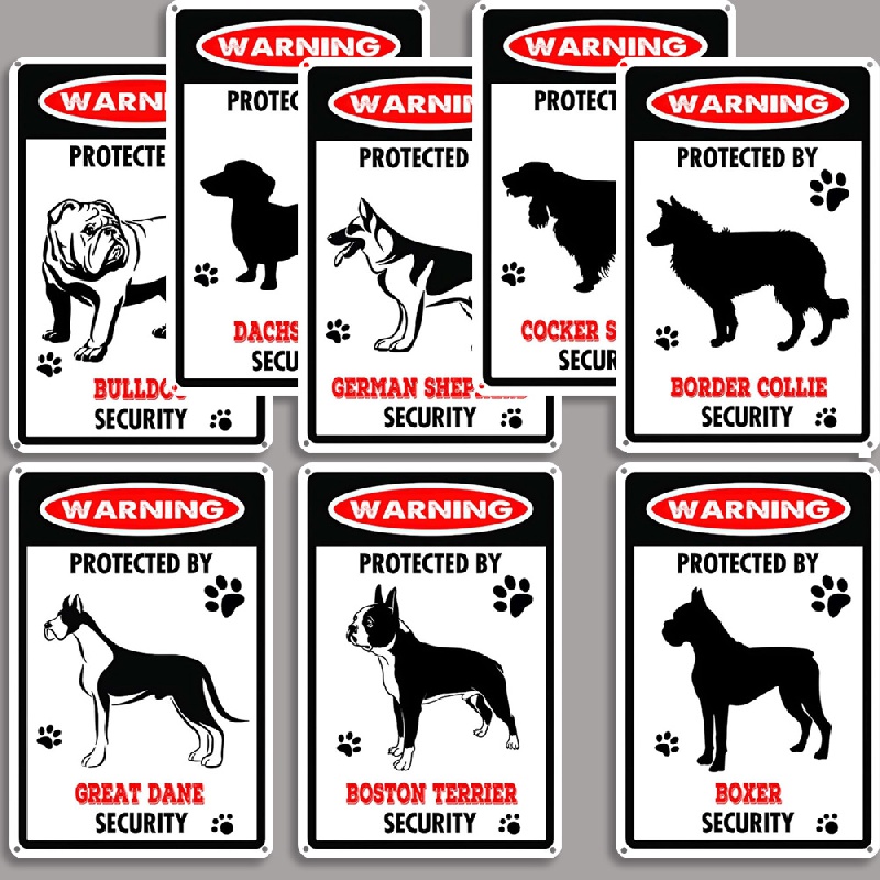  Cuidado Con el Perro - Letrero de aluminio para perro, 12 x 12  pulgadas : Hogar y Cocina