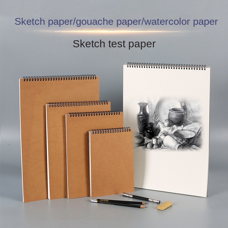 1pc A4 Sketchbook, Thickened Art Utility Sketchbook, Side Flip Flip Coil  Book, Blank Drawing Book