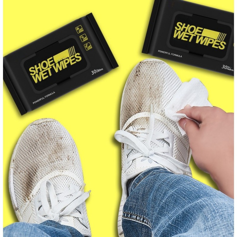 The Shoe Cleaning Wipe by [ KN FLAX ] Quick Sneaker Wipes (30 Count -  Individually Packed) Dual Texture for Stubborn Scuff, Dirt and Stain on  Leather, Rubber Sneakers & Boots; Easy