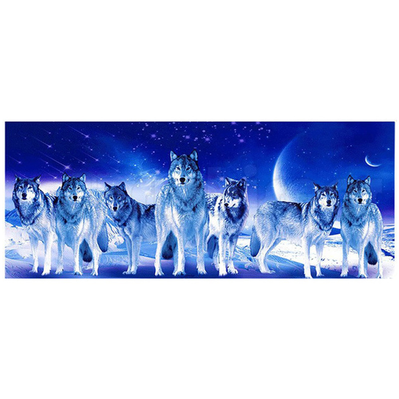 Diamond Painting Diy 5d Craft Creative Wolf Pack Design - Temu