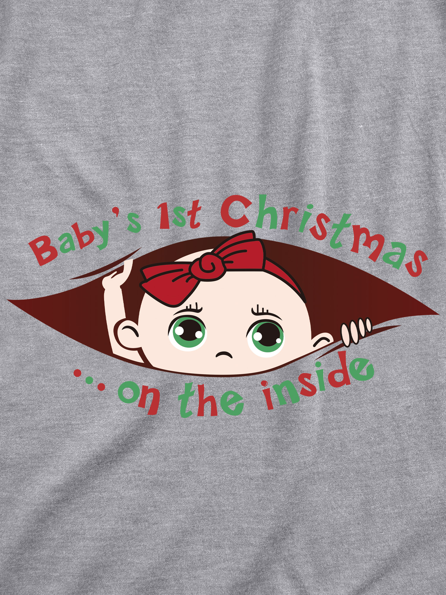 baby's first christmas on the inside maternity shirt