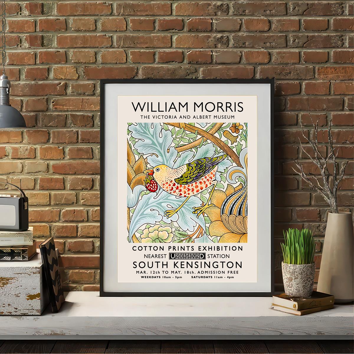 William Morris Prints Set of 2 No:3 William Morris Poster, William Morris  Exhibition Poster, Floral Art Prints, Kitchen Print, Art Nouveau 
