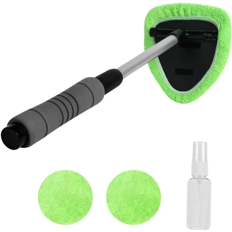 Car Window Cleaner Auto Cleaning Wash Tool with Long Handle Reusable Window  Windshield Microfiber Wiper Cleaning Brush - AliExpress