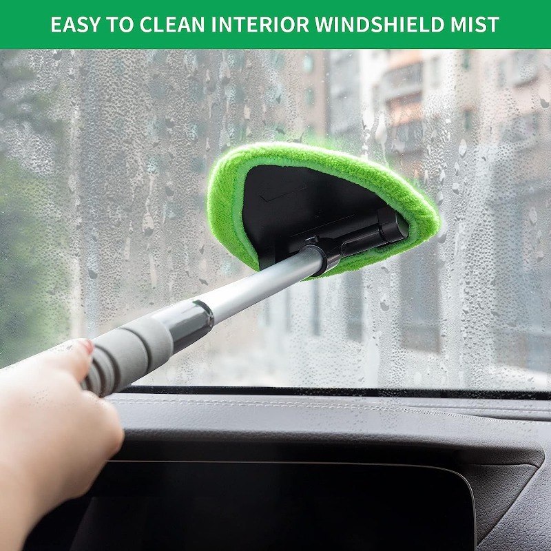 Window Windshield Cleaning Tool Microfiber Cloth Car Cleanser Brush with  Detachable Handle Auto Inside Glass Wiper Interior Accessories Car Cleaning  Kit 
