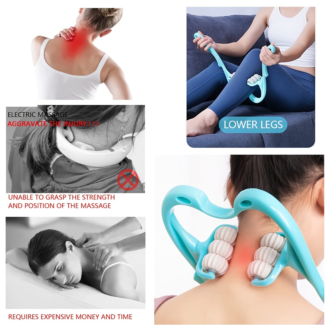 Neck Massager Neck Roller For Deep Tissue Trigger - Temu