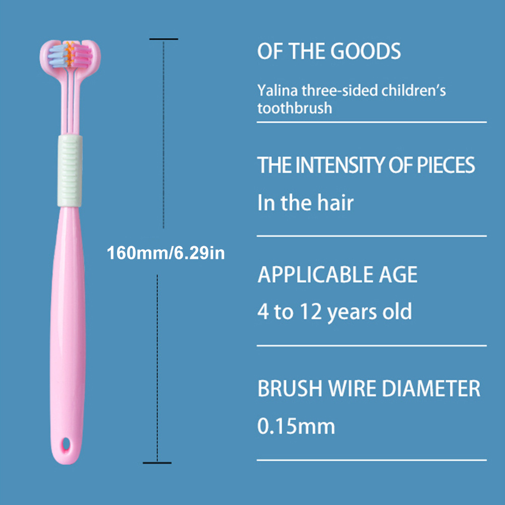 Three Sided Child's Toothbrush Soft Bristle Brush Deep Oral - Temu