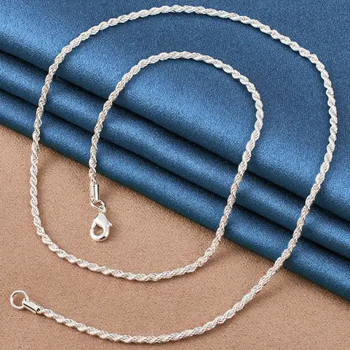 Thin Silver Necklace, Delicate Cable Chain, Sterling — CindyLouWho2