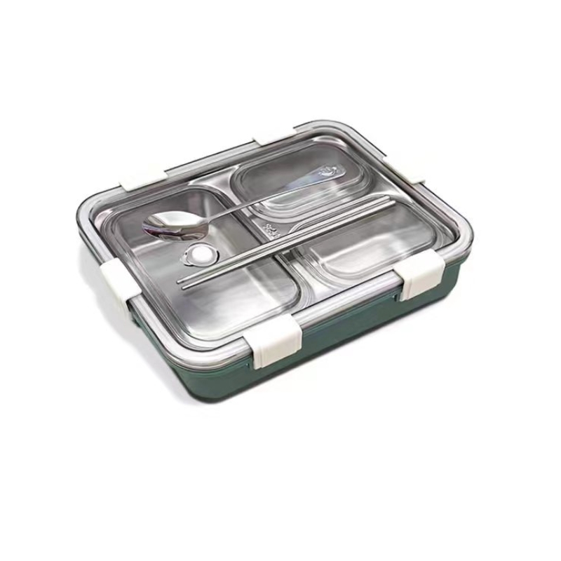 Stainless Steel Bento Box With 3 Compartments Meal Prep - Temu