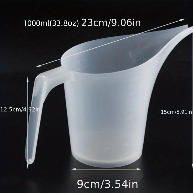 1pc Plastic Measuring Cup, PP Measuring Cup With Spout And Handle