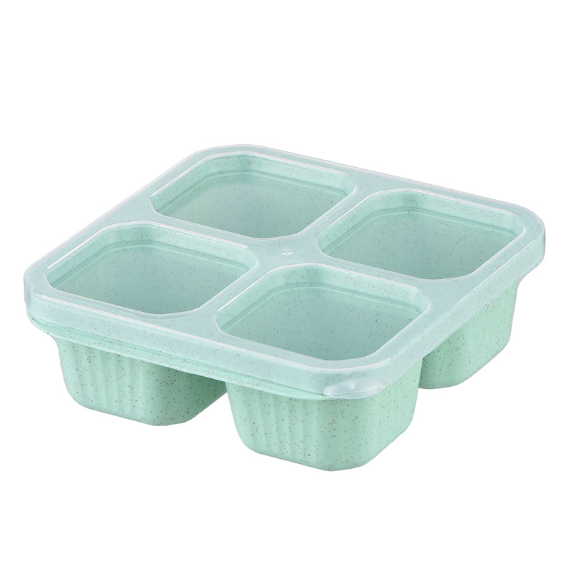 4 Packs Snack Containers With 4 Compartment Lunch Box - Temu