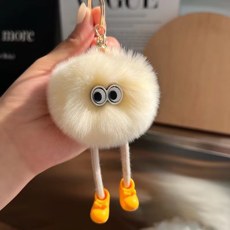 Cute Rabbit Student Schoolbag Pendant Imitation Otter Rabbit Keychain  Women's Handbag Accessories Gift for Girlfriend Wholesale