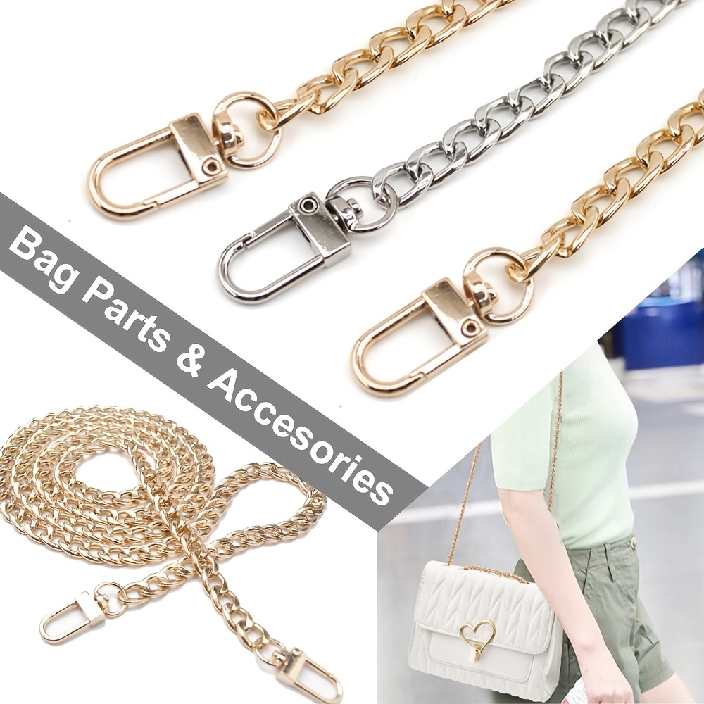 Bag Chain Bag Parts Accessories Bags Chains Gold Belt Hardware Handbag  Accessory Metal Alloy Bag Chain Strap for Women Bags Belt Straps (Color :  Light